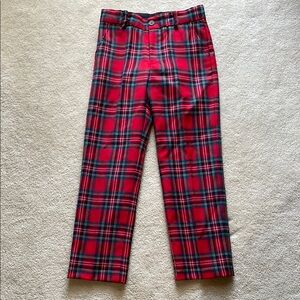 EUC Janie and Jack Plaid Red Kids Bottoms
